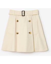 Burberry - Gabardine Trench Mini Skirt - Lyst