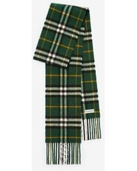 Burberry - Narrow Check Cashmere Scarf - Lyst