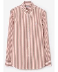 Burberry - Slim Fit Striped Cotton Shirt - Lyst