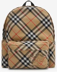 Burberry - Small Check Backpack - Lyst