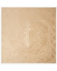 Burberry - Floral Crest Silk Scarf - Lyst