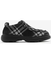 Burberry - Check Woven Creeper Shoes - Lyst