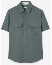 Burberry - Relaxed Fit Tropical Gabardine Shirt - Lyst