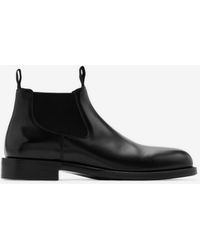 Burberry - Leather Tux Low Chelsea Boots​ - Lyst