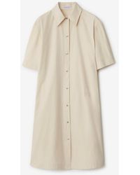 Burberry - Cotton Blend Shirt Dress - Lyst