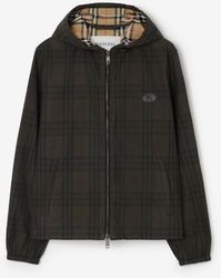 Burberry - Check Cotton Newport Hooded Jacket - Lyst