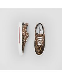 Burberry Sportschuhe aus Baumwollcanvas mit Animal Prints - Mehrfarbig