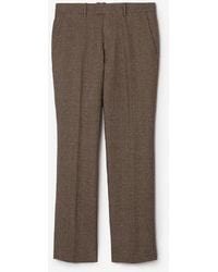Burberry - Check Wool Linen Blend Sloane Tailored Trousers - Lyst