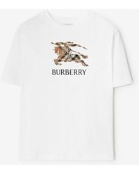 Burberry - Childrens Knight Check Cotton T-Shirt - Lyst
