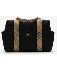 Burberry - Childrens Check Trim Quilted Nylon Baby Changing Bag - Lyst