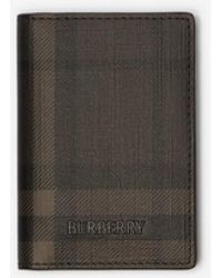 Burberry - City Check Folding Card Case - Lyst