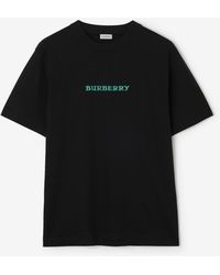 Burberry - Heritage Logo Cotton T-Shirt - Lyst