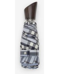 Burberry - Check Folding Umbrella - Lyst