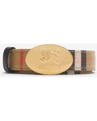 Burberry - Reversible Check Knight Stamp Belt​ - Lyst