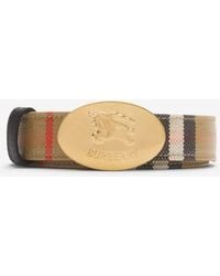 Burberry - Reversible Check Knight Stamp Belt​ - Lyst