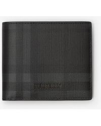 Burberry - City Check Bifold Coin Wallet - Lyst