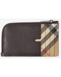 Burberry - Pop Check Zip Card Case​ - Lyst