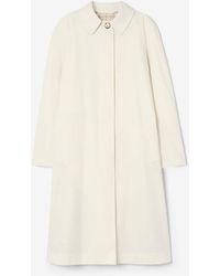 Burberry - Long Tropical Gabardine Tickhill Car Coat - Lyst
