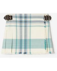 Burberry - Check Viscose Blend Mini Kilt - Lyst