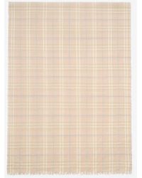 Burberry - Wide Check Wool Silk Blend Scarf - Lyst
