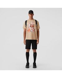 Burberry - T-shirt en coton à imprimé cristal avec coordonnées - Lyst