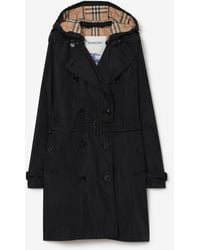 Burberry - Midlength Nylon Kensington Hooded Trench Coat - Lyst