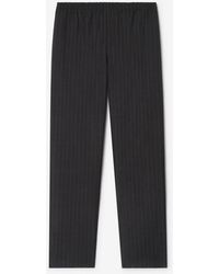 Burberry - Pinstriped Wool Track Pants - Lyst