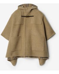 Burberry - Wool Duffle Cape - Lyst