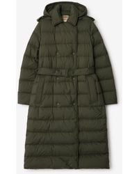 Burberry - Long Nylon Hooded Puffer Coat - Lyst
