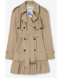Burberry - Short Gabardine Tillydrine Trench Coat - Lyst