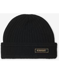 Burberry - Logo Wool Beanie - Lyst