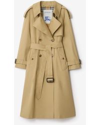 Burberry - Long Cotton Canvas Fitzrovia Trench Coat - Lyst