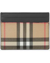 Burberry Vintage Check And Leather Card Case - Multicolor