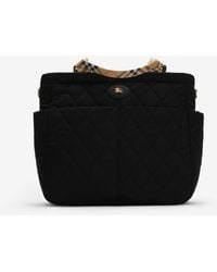 Burberry - Childrens Check Trim Quilted Nylon Baby Changing Bag - Lyst