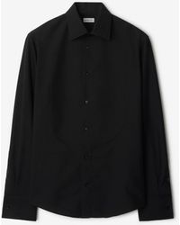 Burberry - Slim Fit Cotton Silk Tuxedo Shirt - Lyst
