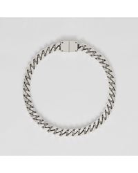 Burberry Palladium-plated Chain-link Necklace - Metallic