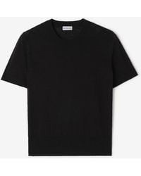 Burberry - Check Panel Wool Silk Top - Lyst