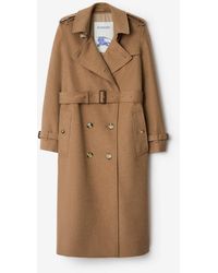Burberry - Long Cashmere Kensington Trench Coat - Lyst