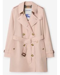 Burberry - Short Tropical Gabardine Kensington Trench Coat - Lyst