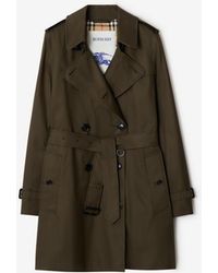 Burberry - Short Tropical Gabardine Kensington Trench Coat - Lyst