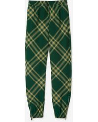 Burberry - Check Wool Jogging Pants - Lyst