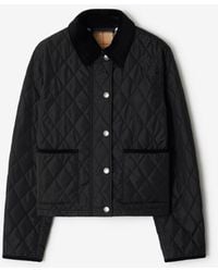 Burberry - Cropped Quilted Nylon Jacket - Lyst