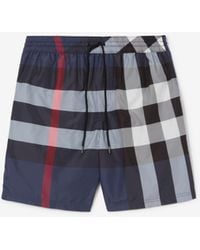 Burberry - Guildes Large Check Swim Shorts - Lyst