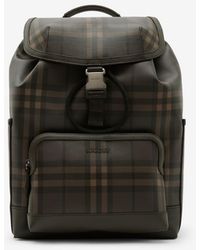 Burberry - City Check Clip Backpack - Lyst