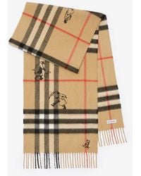 Burberry - Check Mates Cashmere Scarf - Lyst