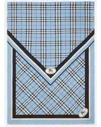 Burberry - Check Knight Stamp Silk Scarf - Lyst