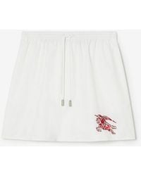 Burberry - Heart Knight Cotton Mini Skirt - Lyst