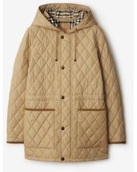Burberry - Beige Nylon Bromley Quilted Parka - Lyst