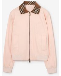 Burberry - Cropped Tropical Gabardine Harrington Bomber Jacket - Lyst