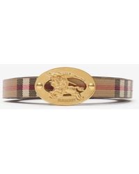 Burberry - Thin Reversible Check Oval Belt - Lyst
